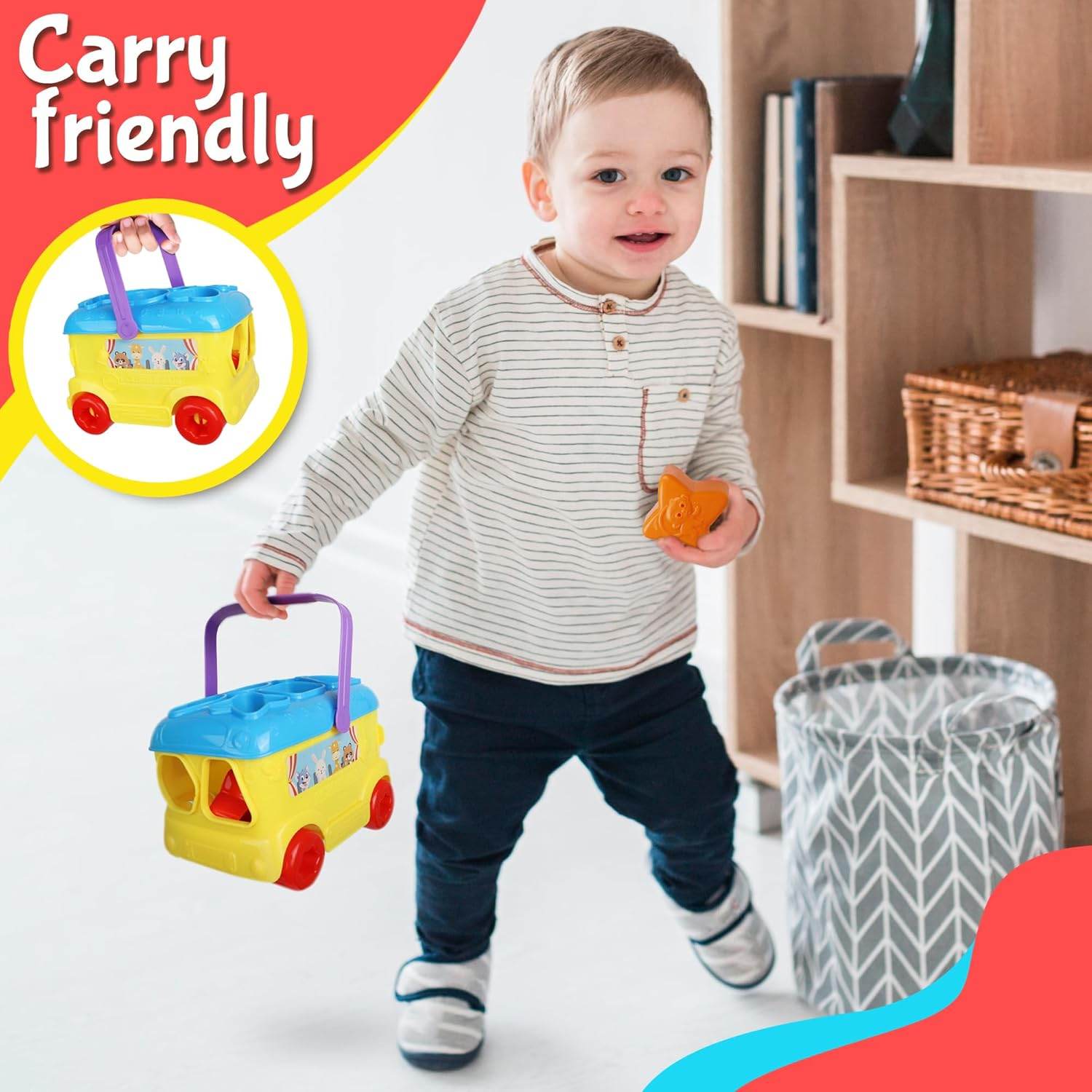 Bus Shape Sorter Toy - Fun Learning for Kids - Little Fashion