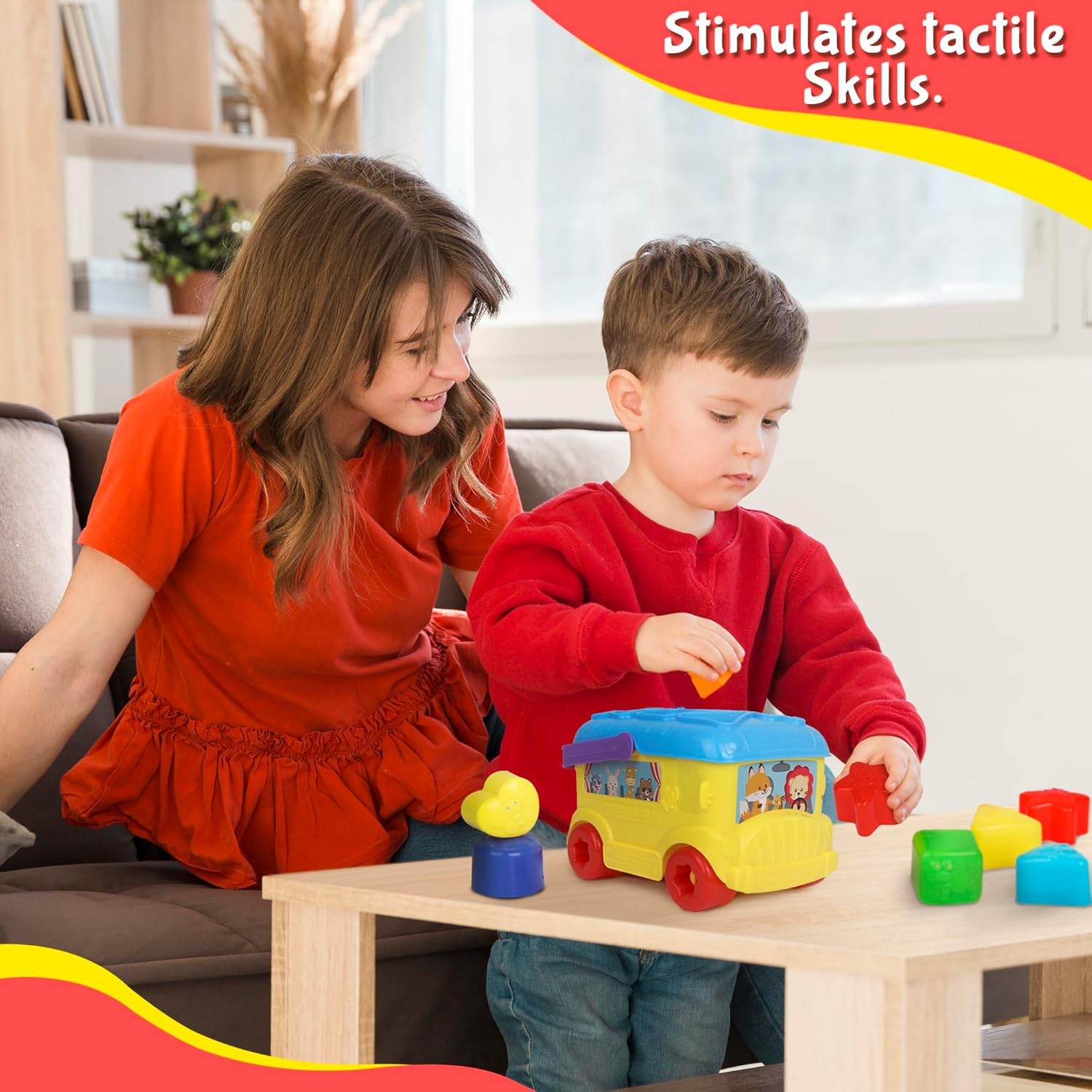 Bus Shape Sorter Toy - Fun Learning for Kids - Little Fashion