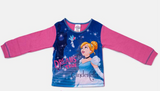 Children's long-sleeve shirt with Cinderella design on a white background