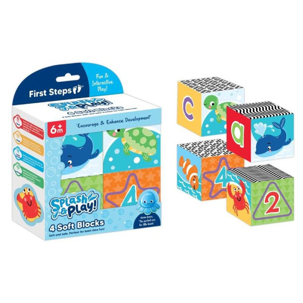Soft Bath Blocks Set: 4-Pack Deluxe - Little Fashion