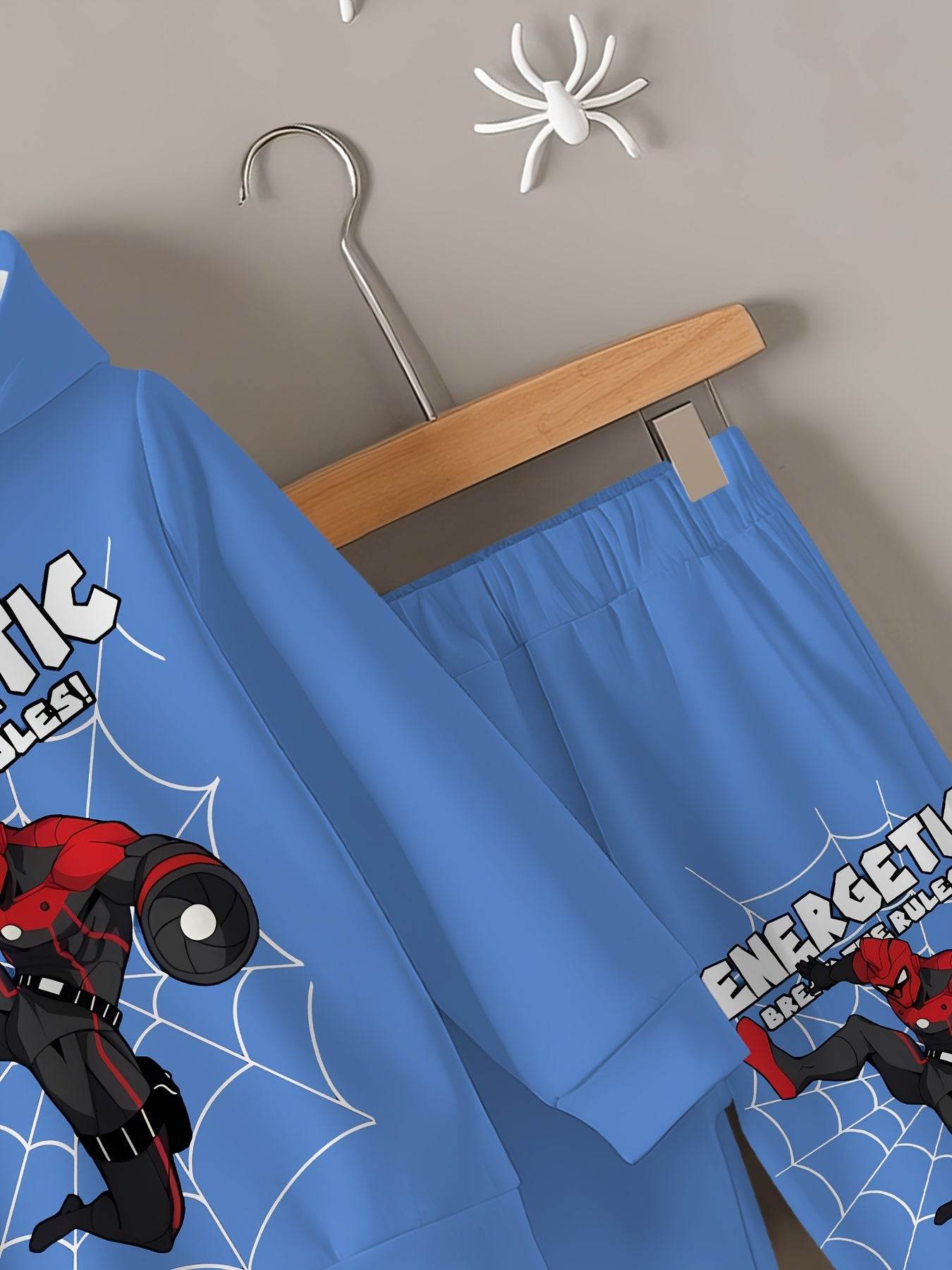 Spiderman Boys' 2-Piece Blue Set - Little Fashion