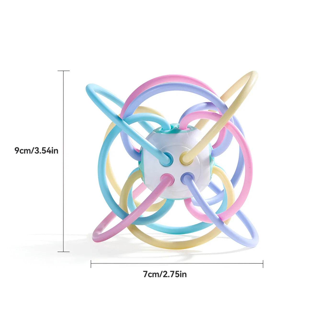 Square Golfer Grips Teether Ball - Sensory & Educational Toy for Baby Grinding & Play - Little Fashion