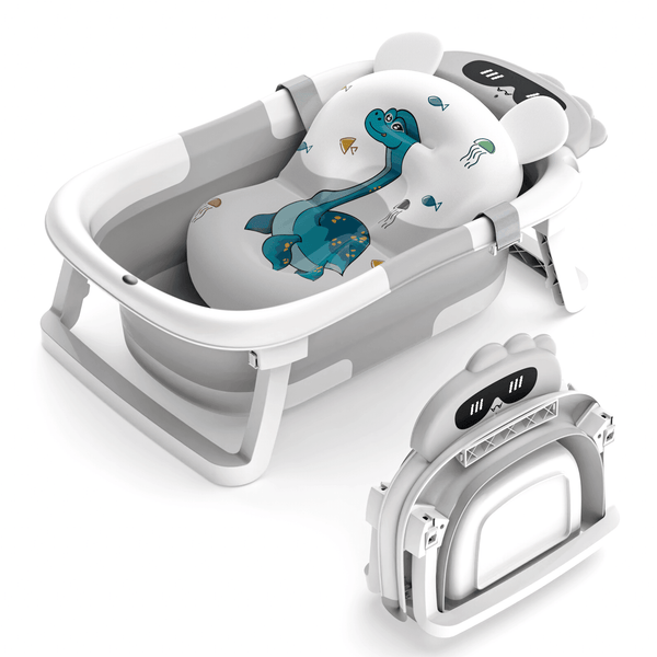 Storage Foldable Baby Bath Tub, Non-Slip, 0-24 Months - Little Fashion