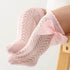 Summer Baby Girls Knee High Socks - Bow & Hollow Out Lace Design - Soft Cotton Mesh for Toddlers (0-12M) - Little Fashion