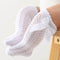 Summer Baby Girls Knee High Socks - Bow & Hollow Out Lace Design - Soft Cotton Mesh for Toddlers (0-12M) - Little Fashion