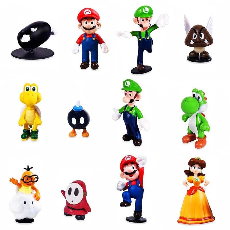 Super Mario Bros. PVC Action Figures with Bag - Little Fashion