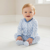 Extra Tiny Baby Blue Elephant Print Babygrow |00-6M