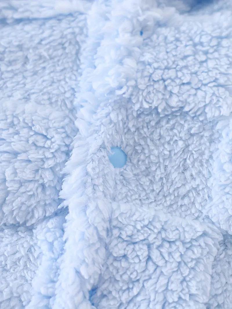 Warm Plush Baby Winter Onesie with Hood - Little Fashion