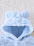 Warm Plush Baby Winter Onesie with Hood - Little Fashion