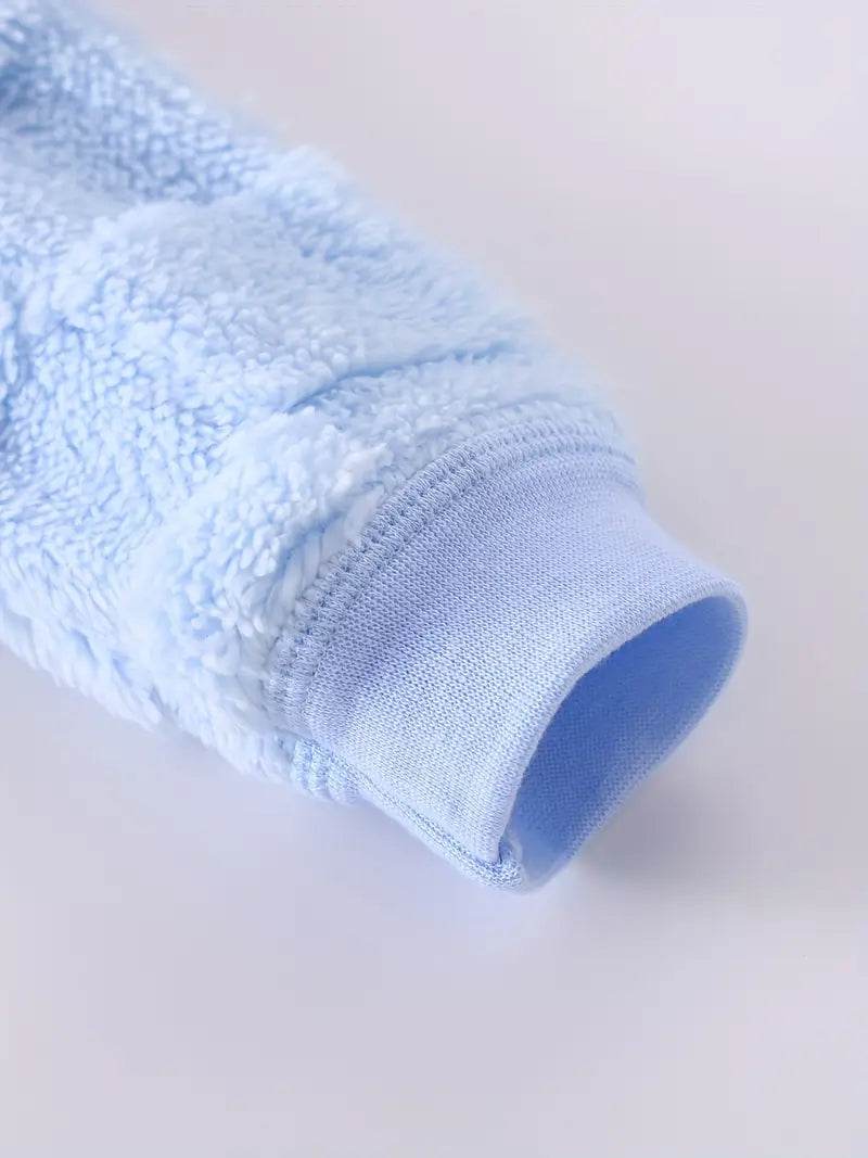 Warm Plush Baby Winter Onesie with Hood - Little Fashion