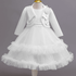 White Satin Floral Princess Dress – Party Wear - Little Fashion