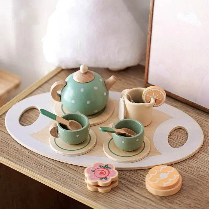 Wooden Tea Set for Kids - Pretend Play & Role Playing Toys - Little Fashion