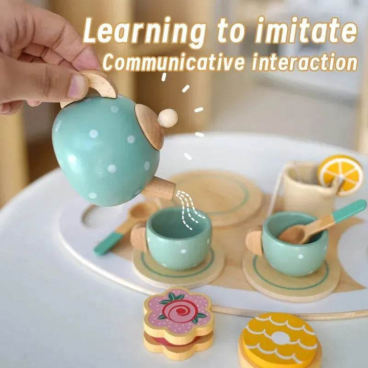 Wooden Tea Set for Kids - Pretend Play & Role Playing Toys - Little Fashion