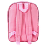 Pink backpack with straps on a white background