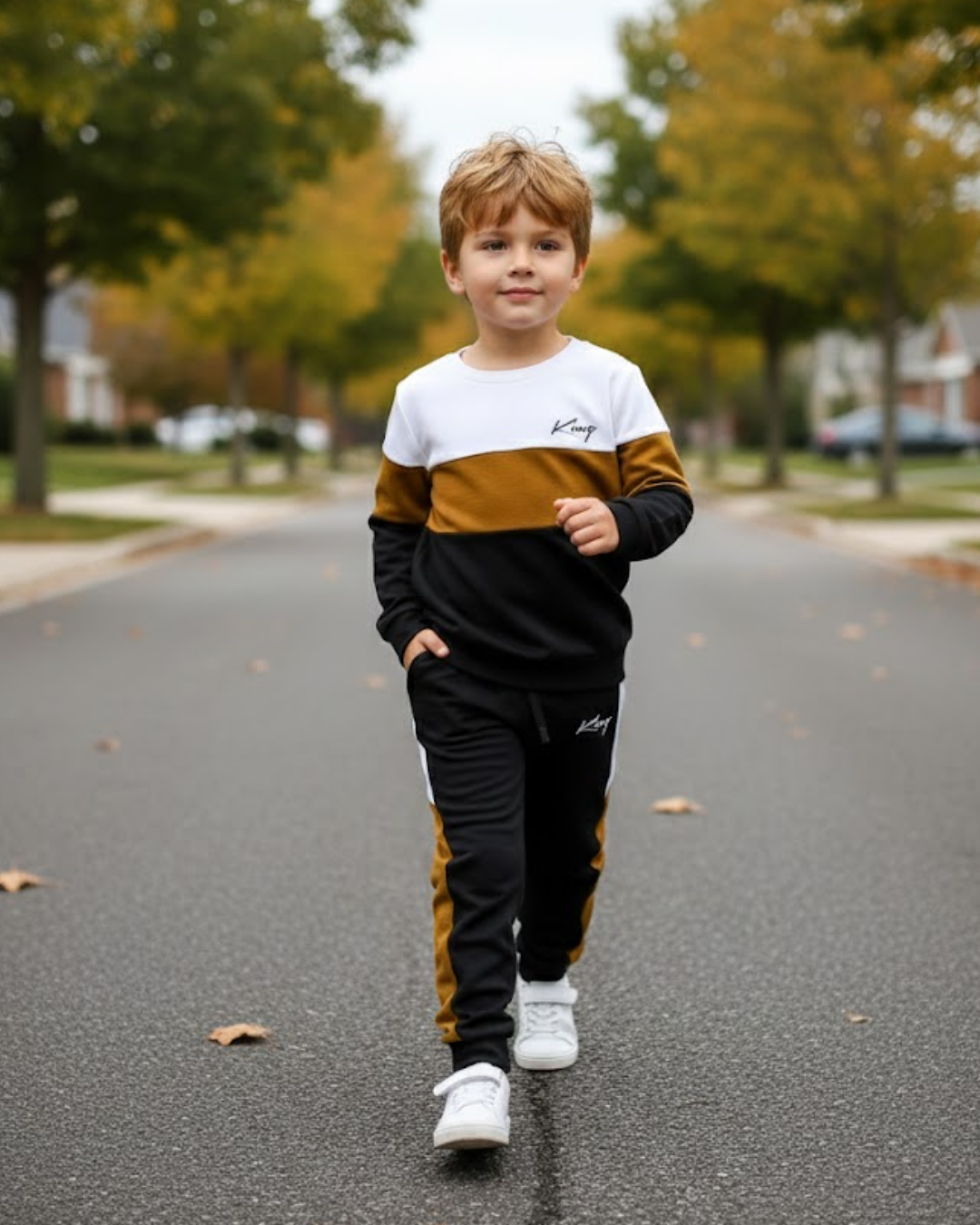 Toddler 3-Color Spliced Sweater & Pants Set